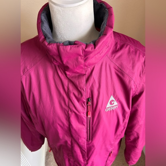 GERRY Winter Coat Women Ski Quilted Insulated Pink/ Burgundy Size XL Zip Up - Picture 11 of 16